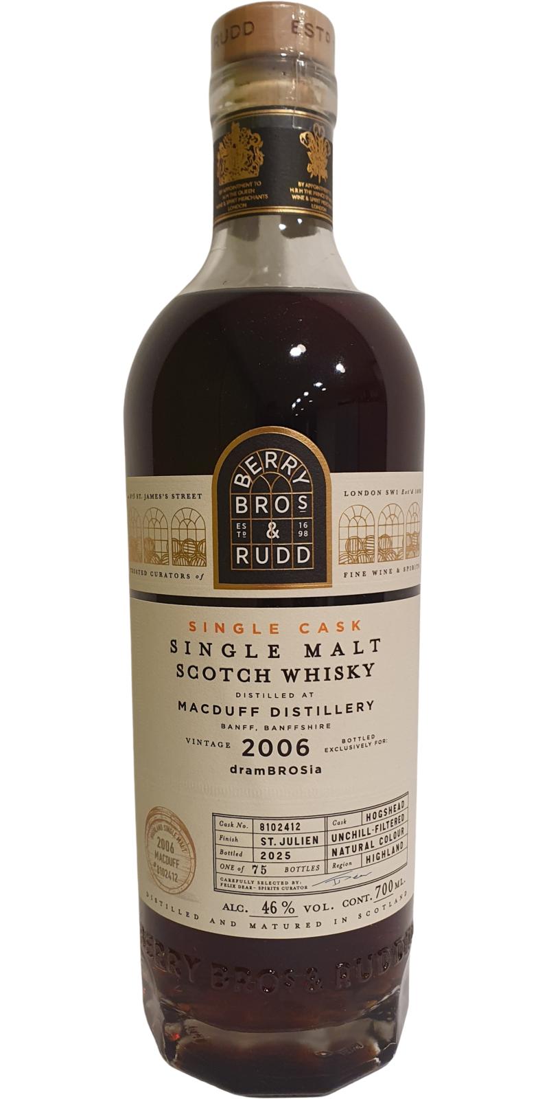 Macduff Single Cask 2006 Single Malt Whisky