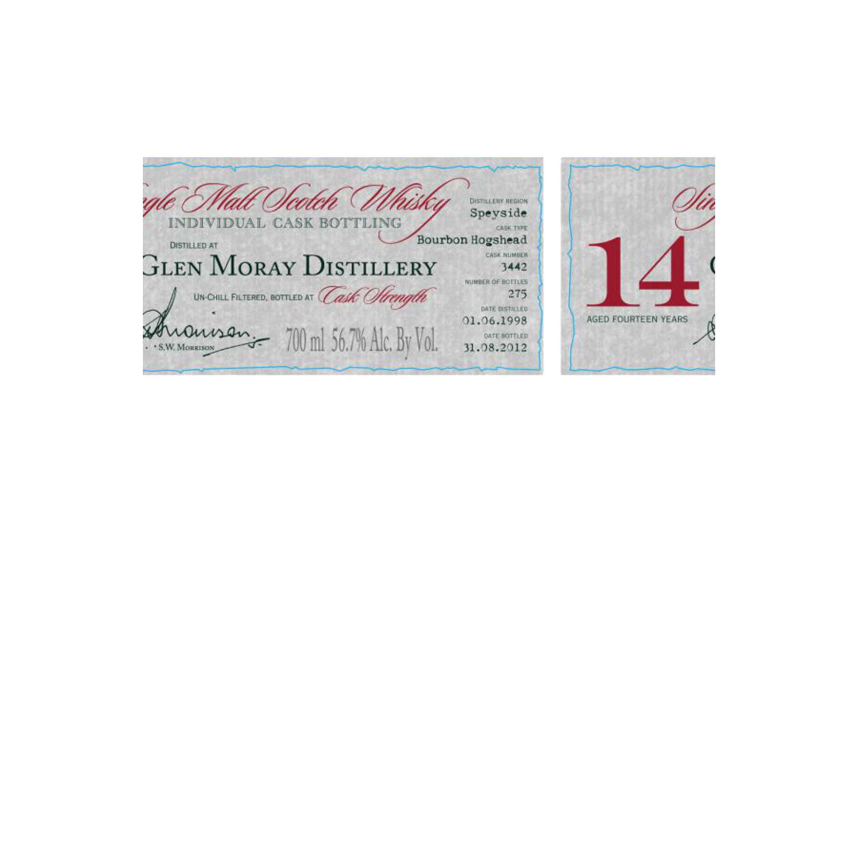 Glen Moray Individual Cask Bottling 1998 14 Years Single Malt Whisky 3