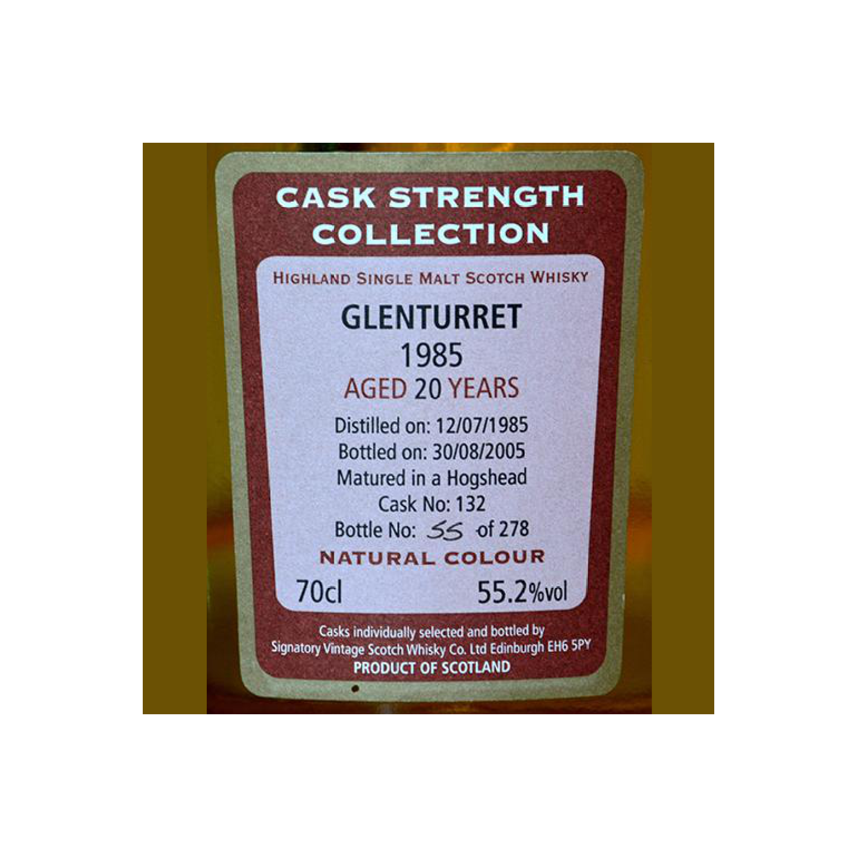 The Glenturret Cask Strength Collection 1985 20 Years Single Malt Whisky 4