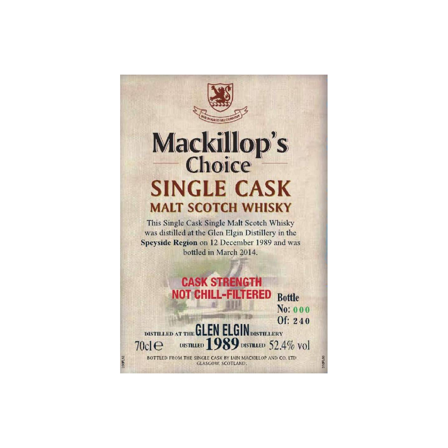 Glen Elgin 1989 24 Years Single Malt Whisky