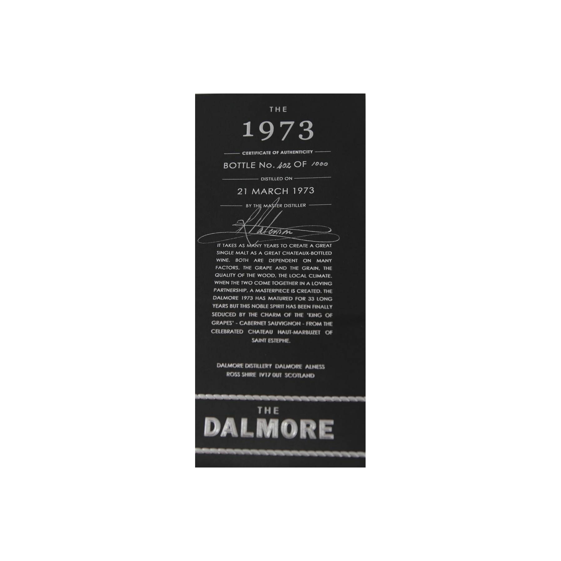 The Dalmore 1973 33 Years Single Malt Whisky 3