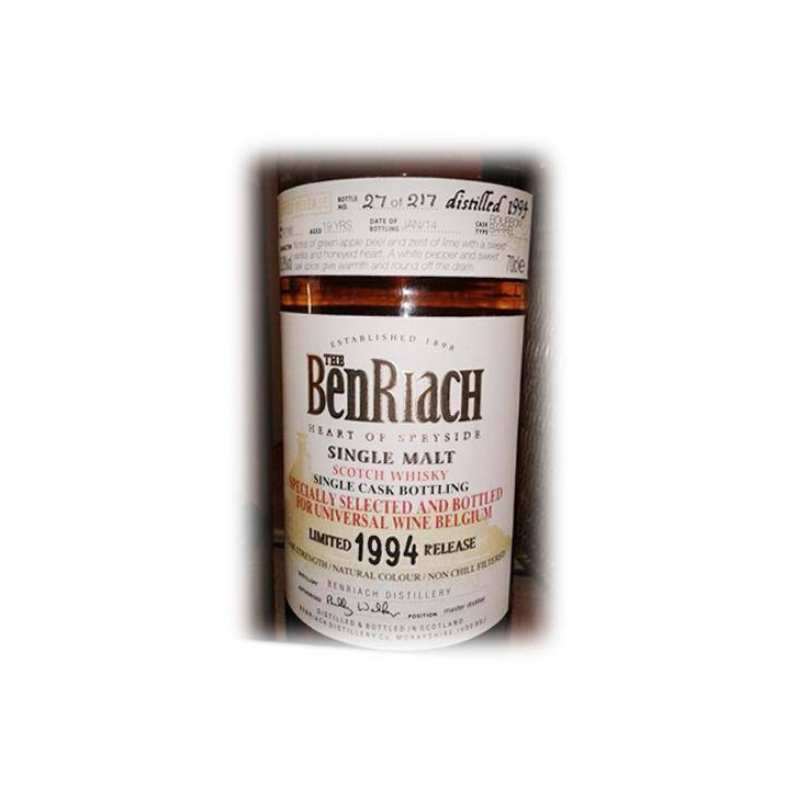 BenRiach Individual Cask Bottling 1994 19 Years Single Malt Whisky