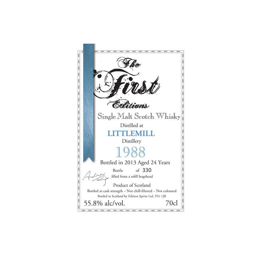 Littlemill The First Editions 1988 24 Years Single Malt Whisky 3