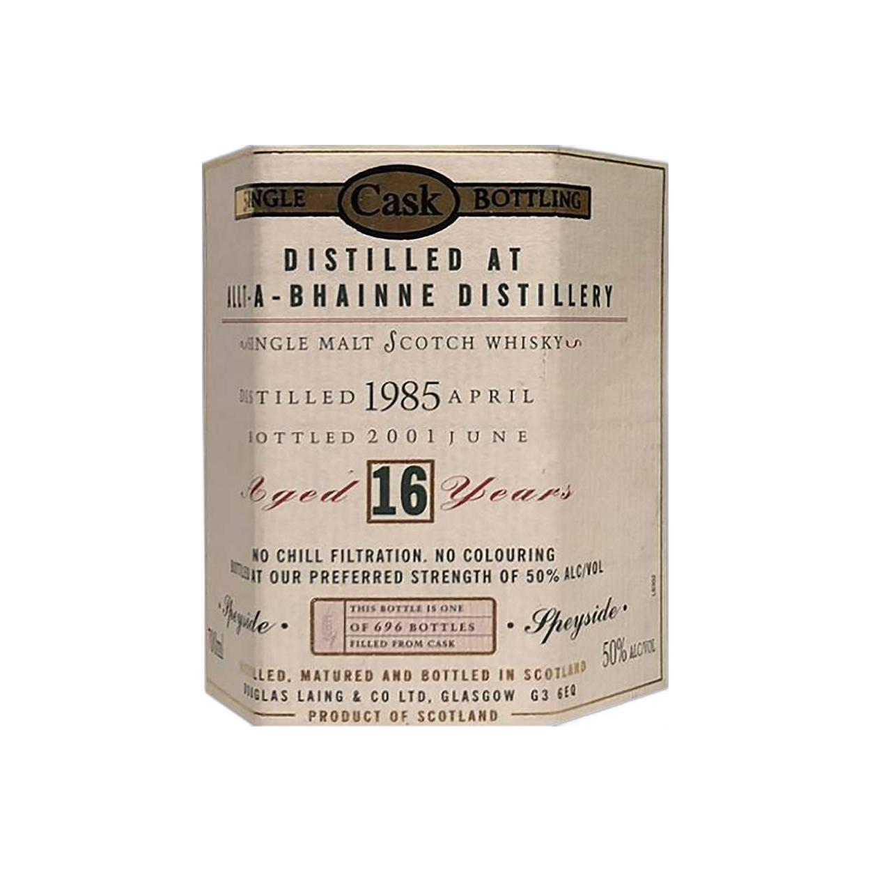 Allt-A-Bhainne Old Malt Cask 1985 16 Years Single Malt Whisky 2