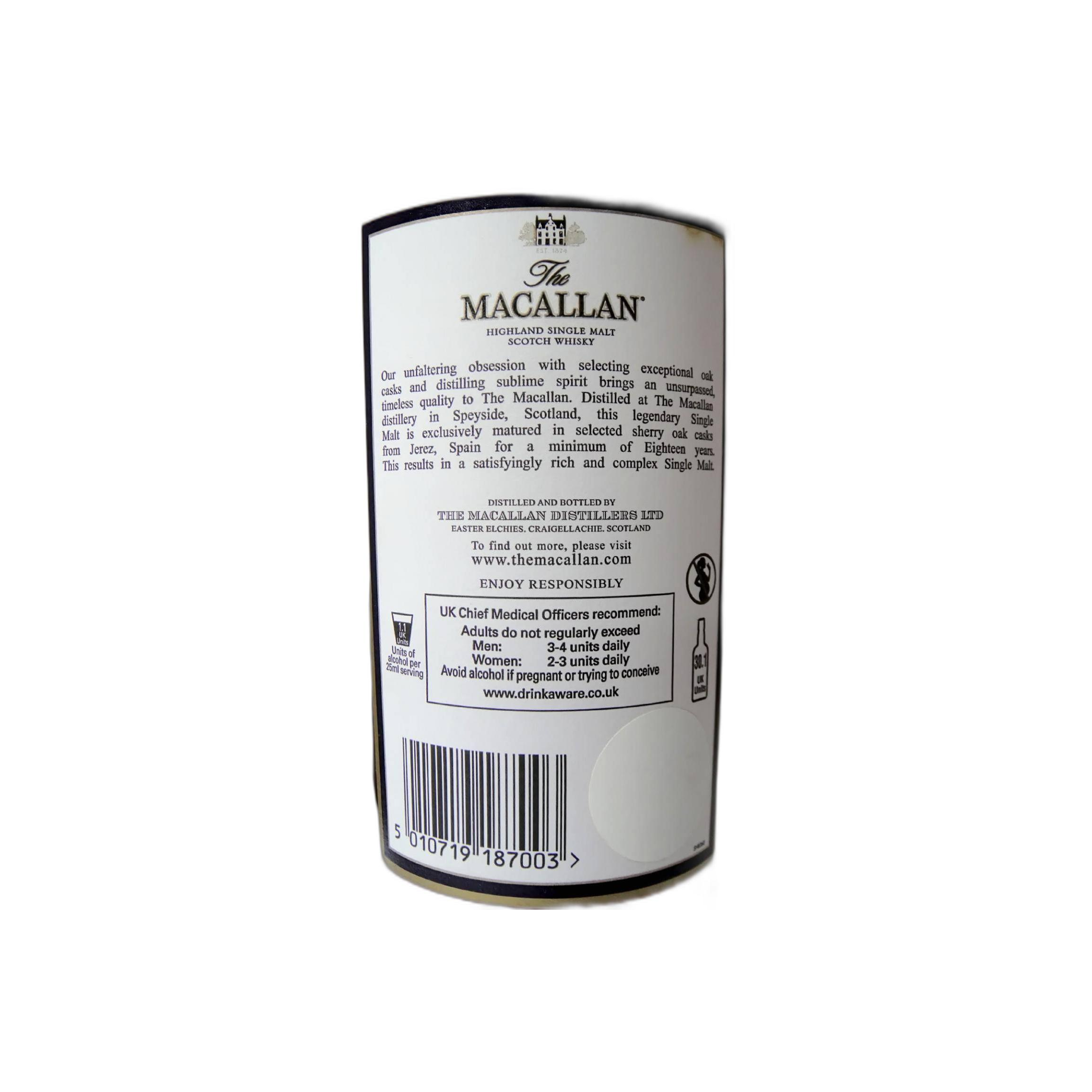 The Macallan 1996 18 Years Single Malt Whisky 3