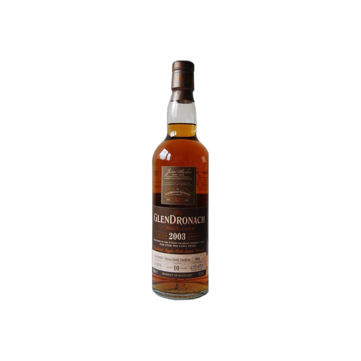 GlenDronach Single Cask 2003 10 Years Single Malt Whisky