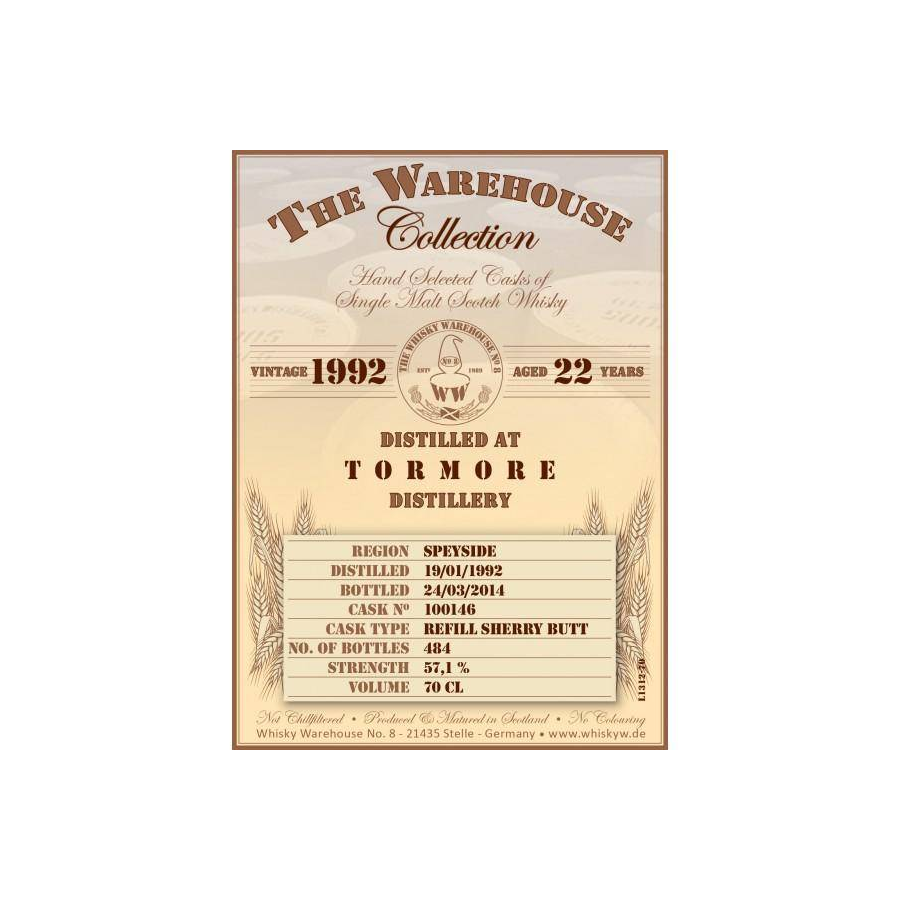 Tormore 1992 22 Years Single Malt Whisky