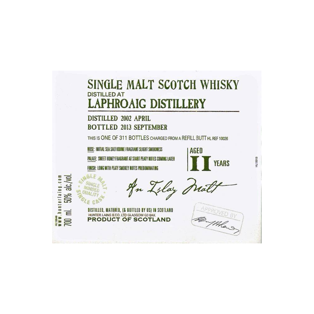 Laphroaig Old Malt Cask 2002 11 Years Single Malt Whisky
