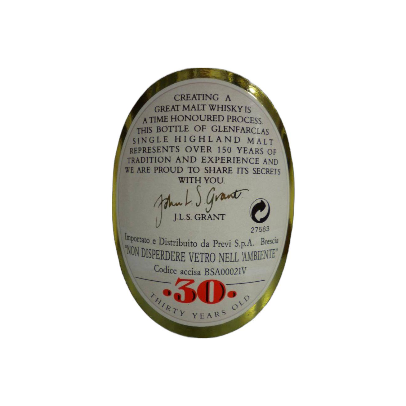 Glenfarclas 30 Years Single Malt Whisky 3