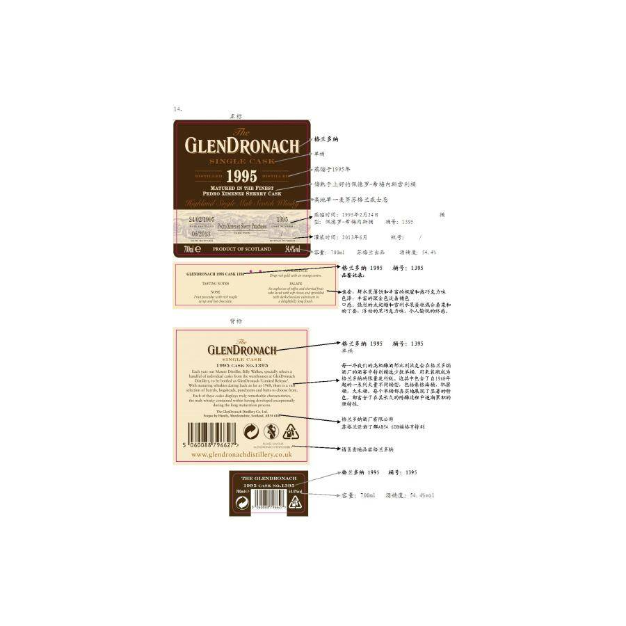 GlenDronach Single Cask 1995 18 Years Single Malt Whisky