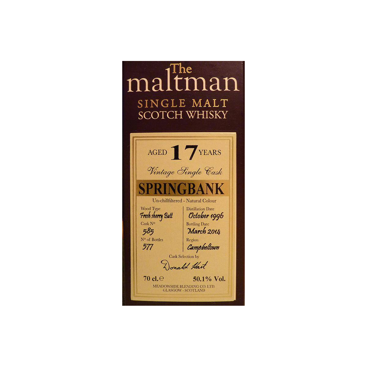 Springbank 1996 17 Years Single Malt Whisky 2