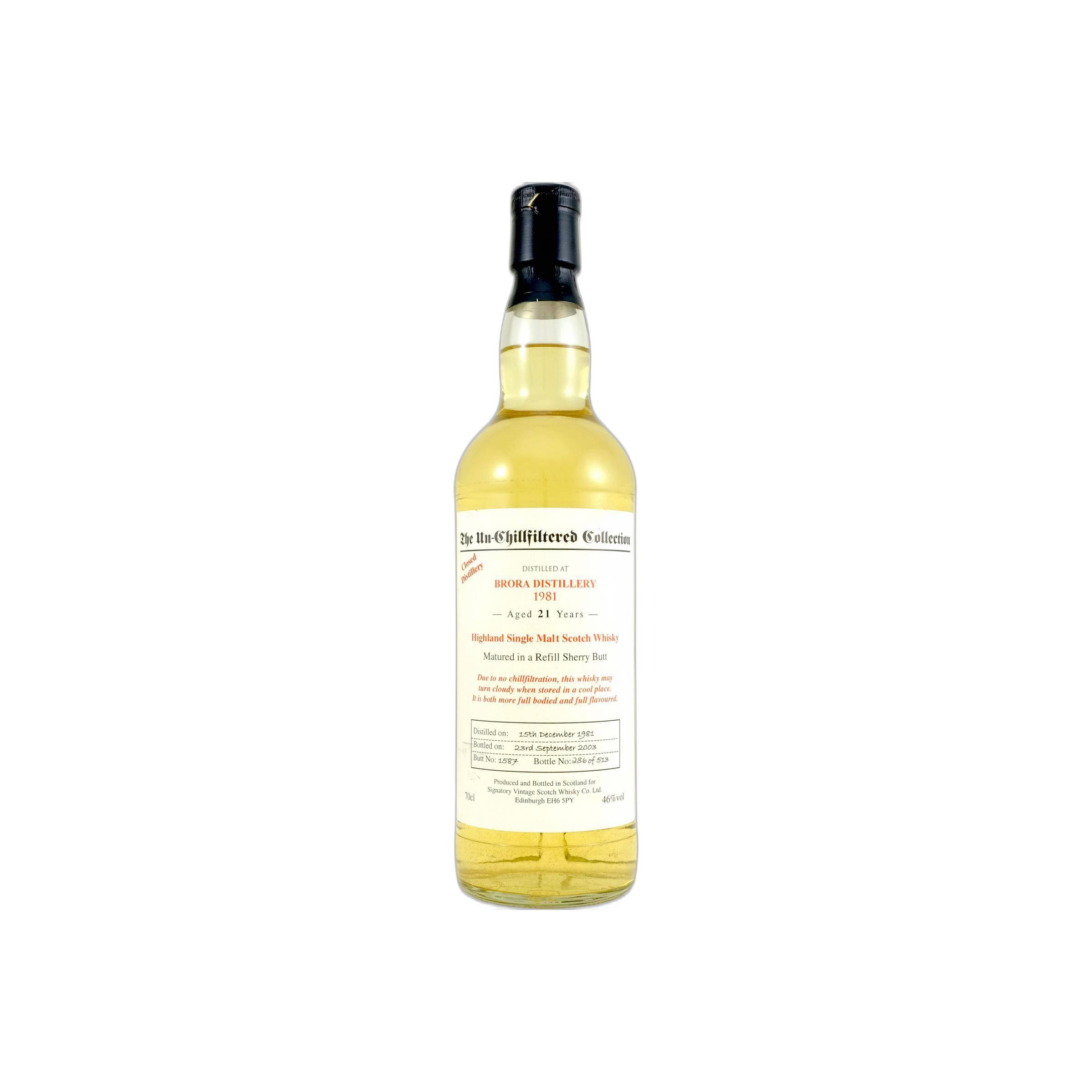 Brora The Un-Chillfiltered Collection 1981 21 Years Single Malt Whisky