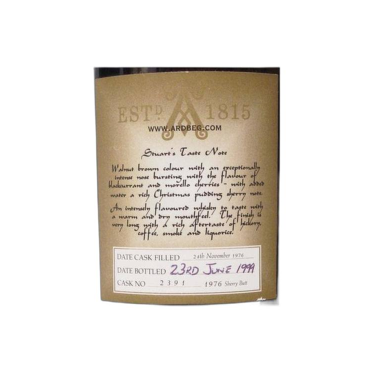 Ardbeg 1976 22 Years Single Malt Whisky 3