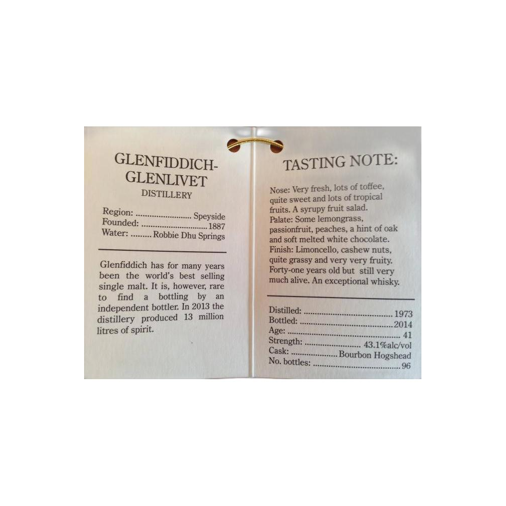 Glenfiddich Single Cask 1973 41 Years Single Malt Whisky 2