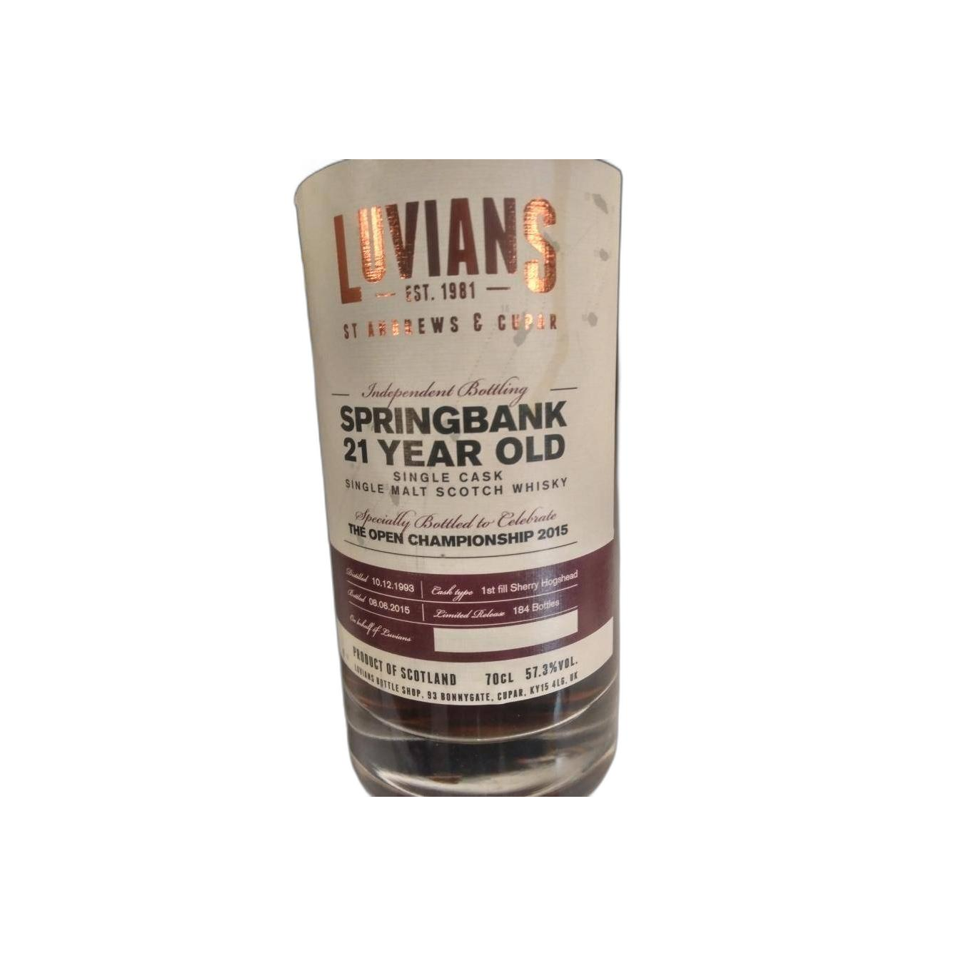 Springbank 1993 21 Years Single Malt Whisky 2