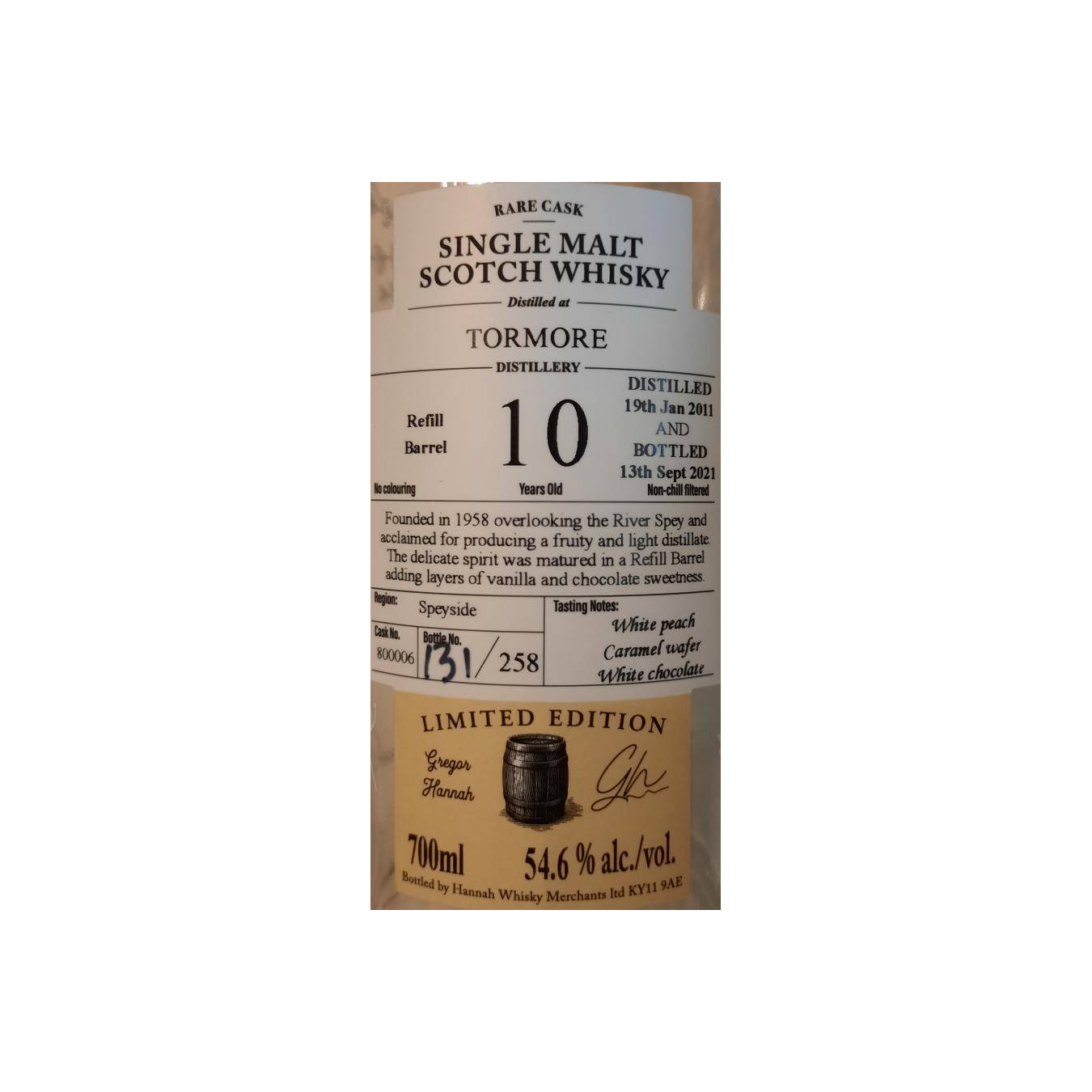 Tormore 2011 10 Years Single Malt Whisky
