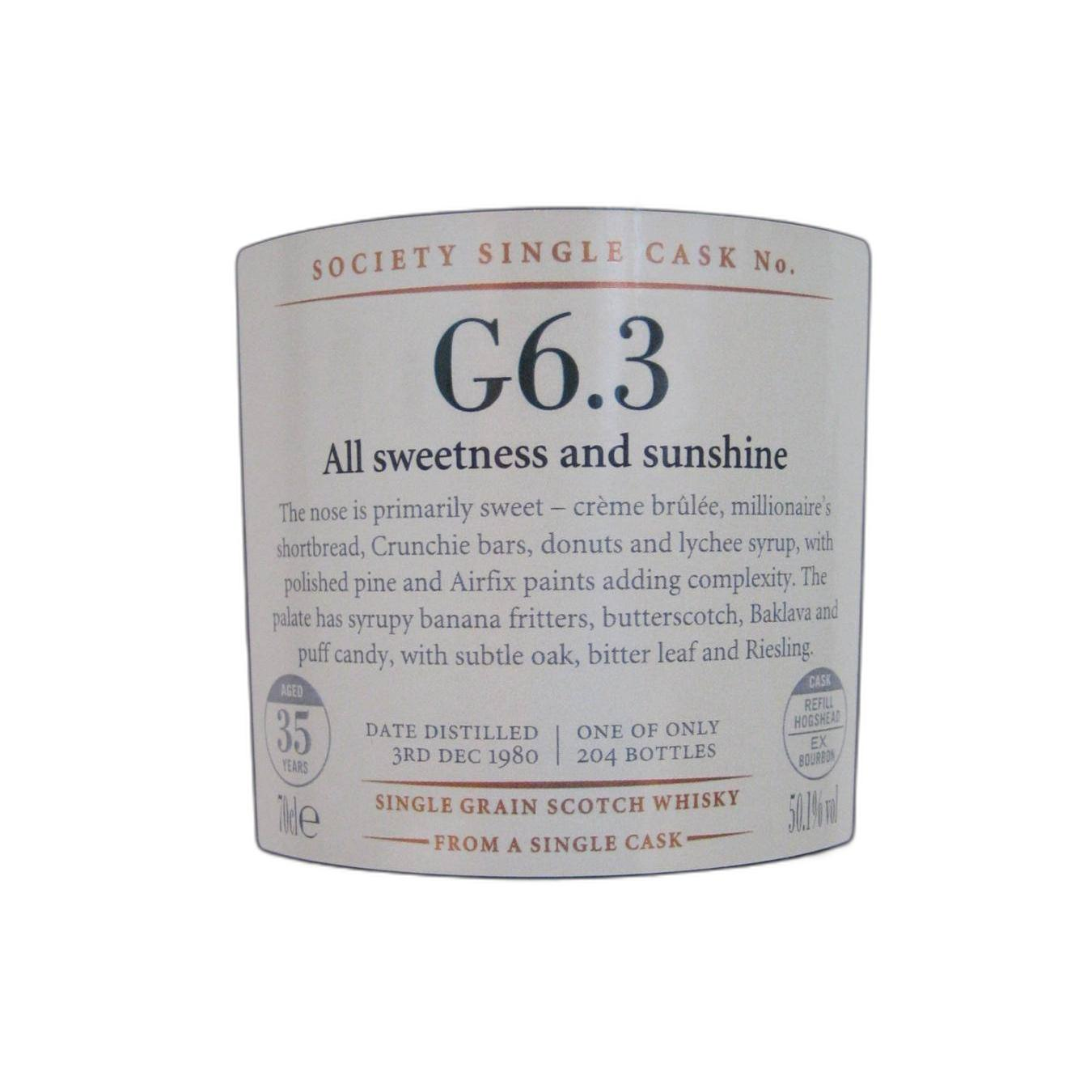 The Scotch Malt Whisky Society 1980 35 Years Single Grain Whisky 2