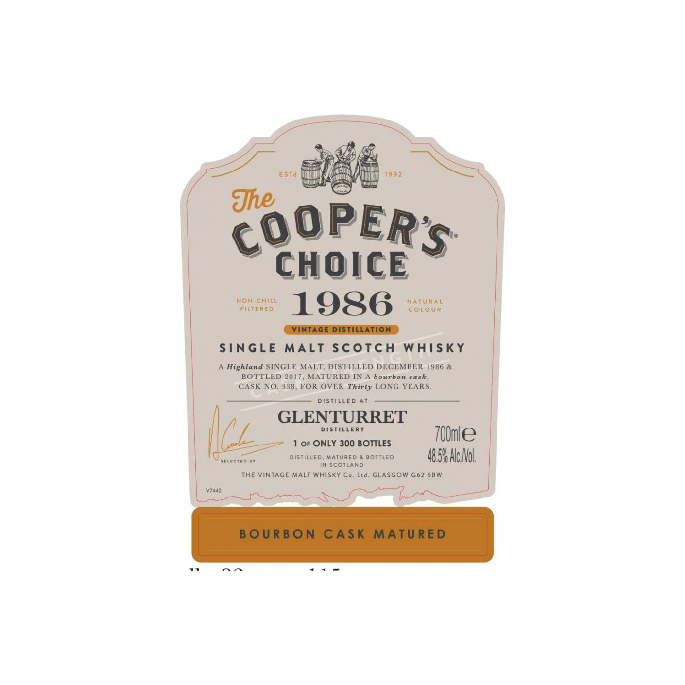 The Glenturret The Cooper's Choice 1986 30 Years Single Malt Whisky 2