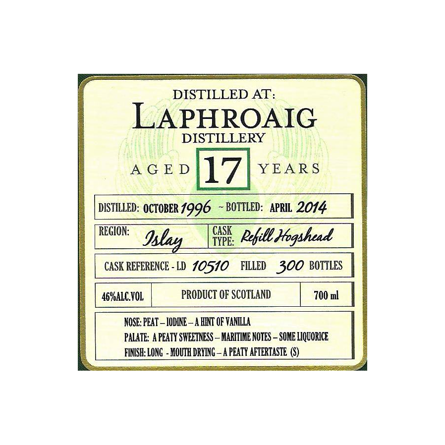 Laphroaig 1996 17 Years Single Malt Whisky
