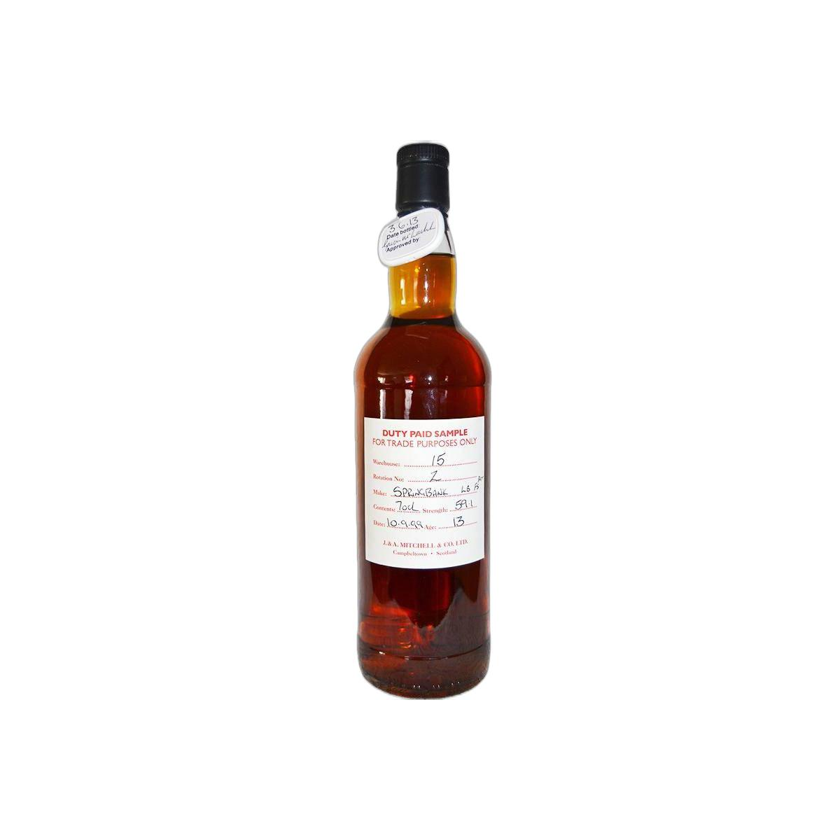 Springbank Duty Paid Sample - For Trade Purposes Only 1999 13 Years Single Malt Whisky