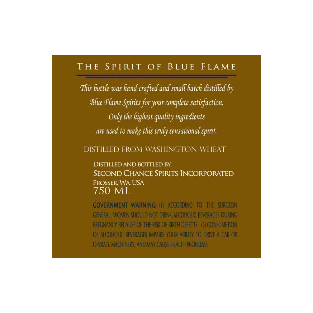 Blue Flame Spirits Washington Wheat Whiskey 2