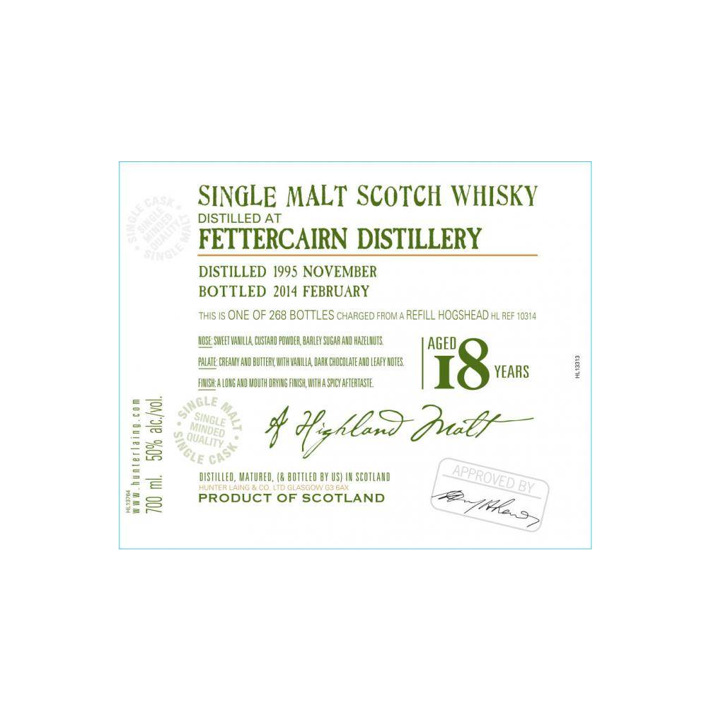 Fettercairn Old Malt Cask 1995 18 Years Single Malt Whisky 2