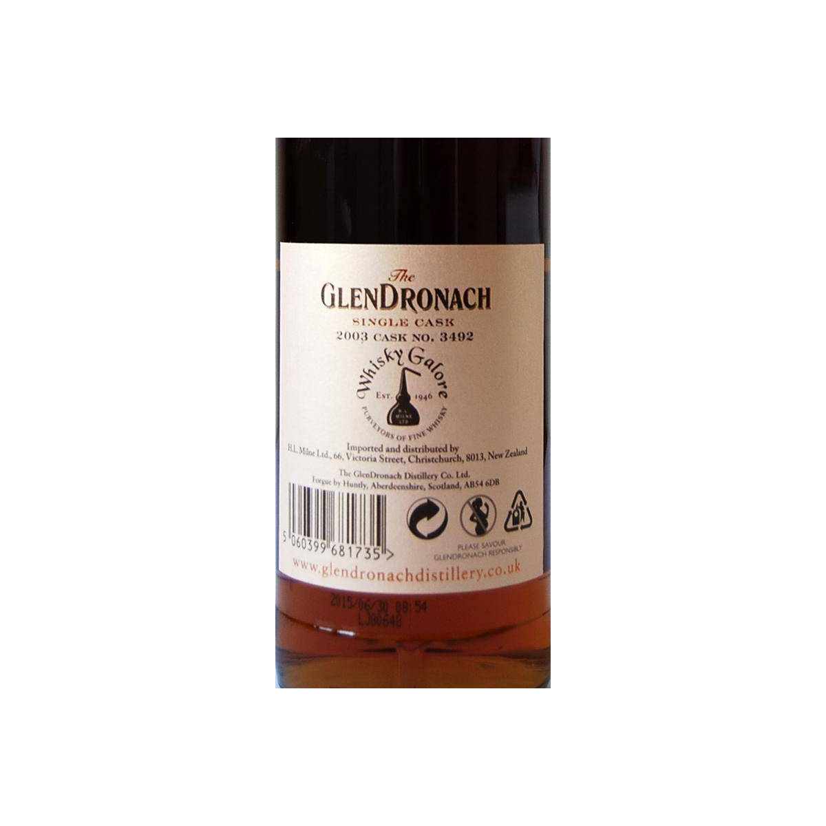 GlenDronach Single Cask 2003 12 Years Single Malt Whisky 2