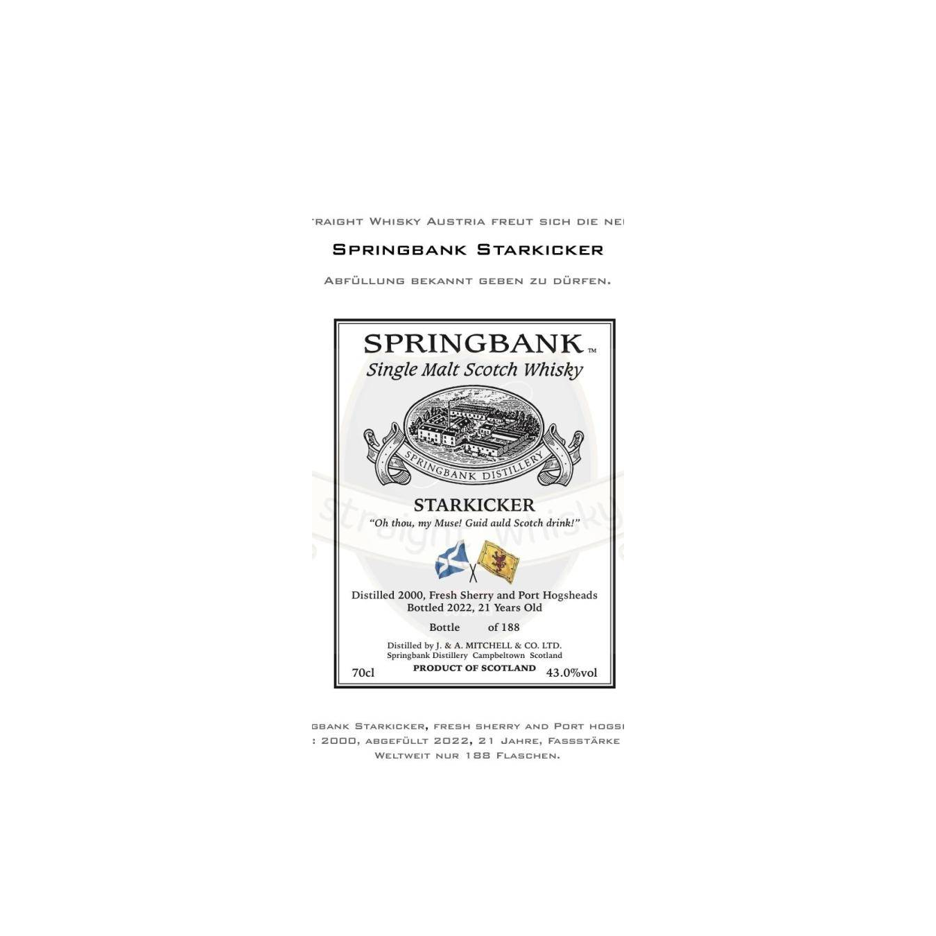Springbank 2000 21 Years Single Malt Whisky 2