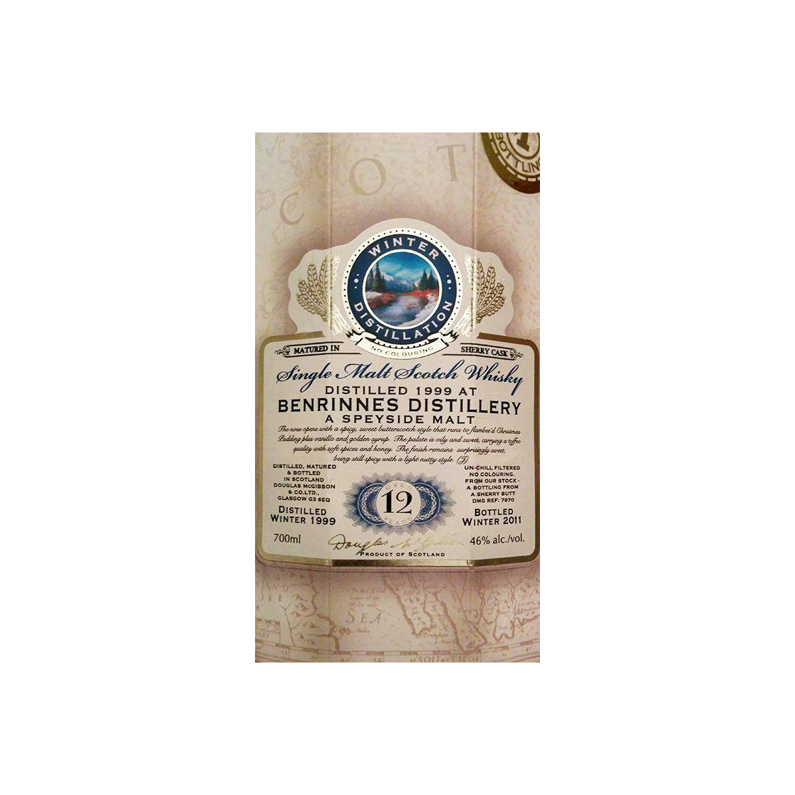 Benrinnes McGibbon's Provenance 1999 12 Years Single Malt Whisky