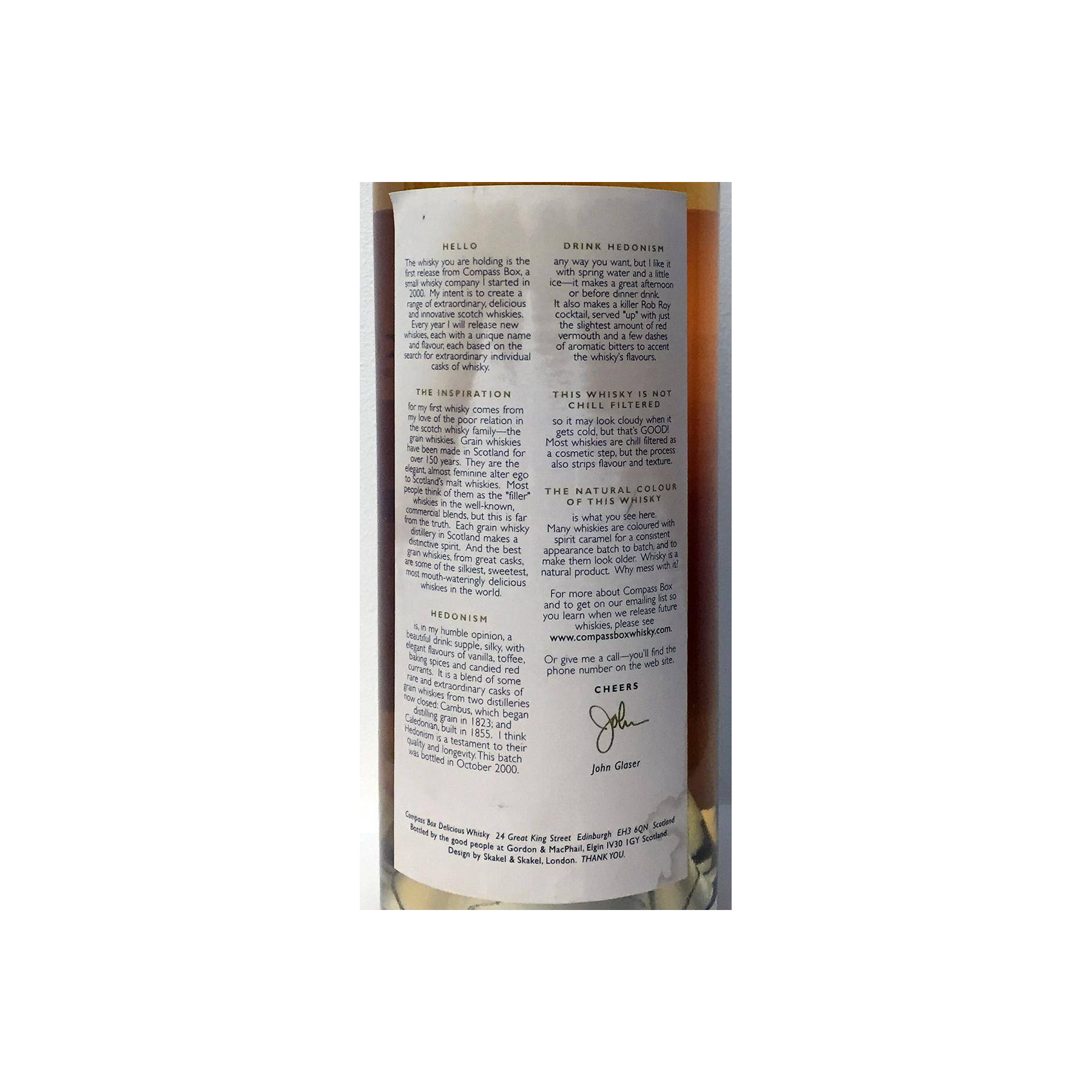 Compass Box Blended Grain Whisky 2