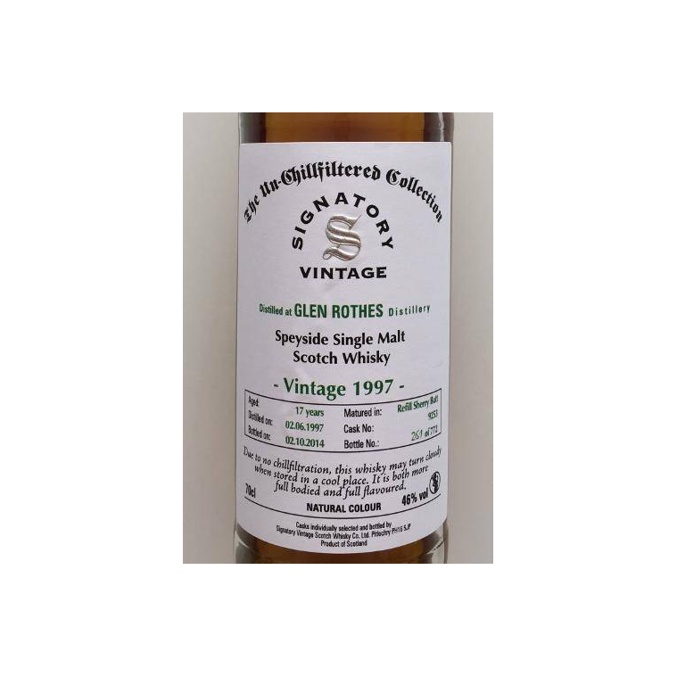 The Glenrothes The Un-Chillfiltered Collection 1997 17 Years Single Malt Whisky