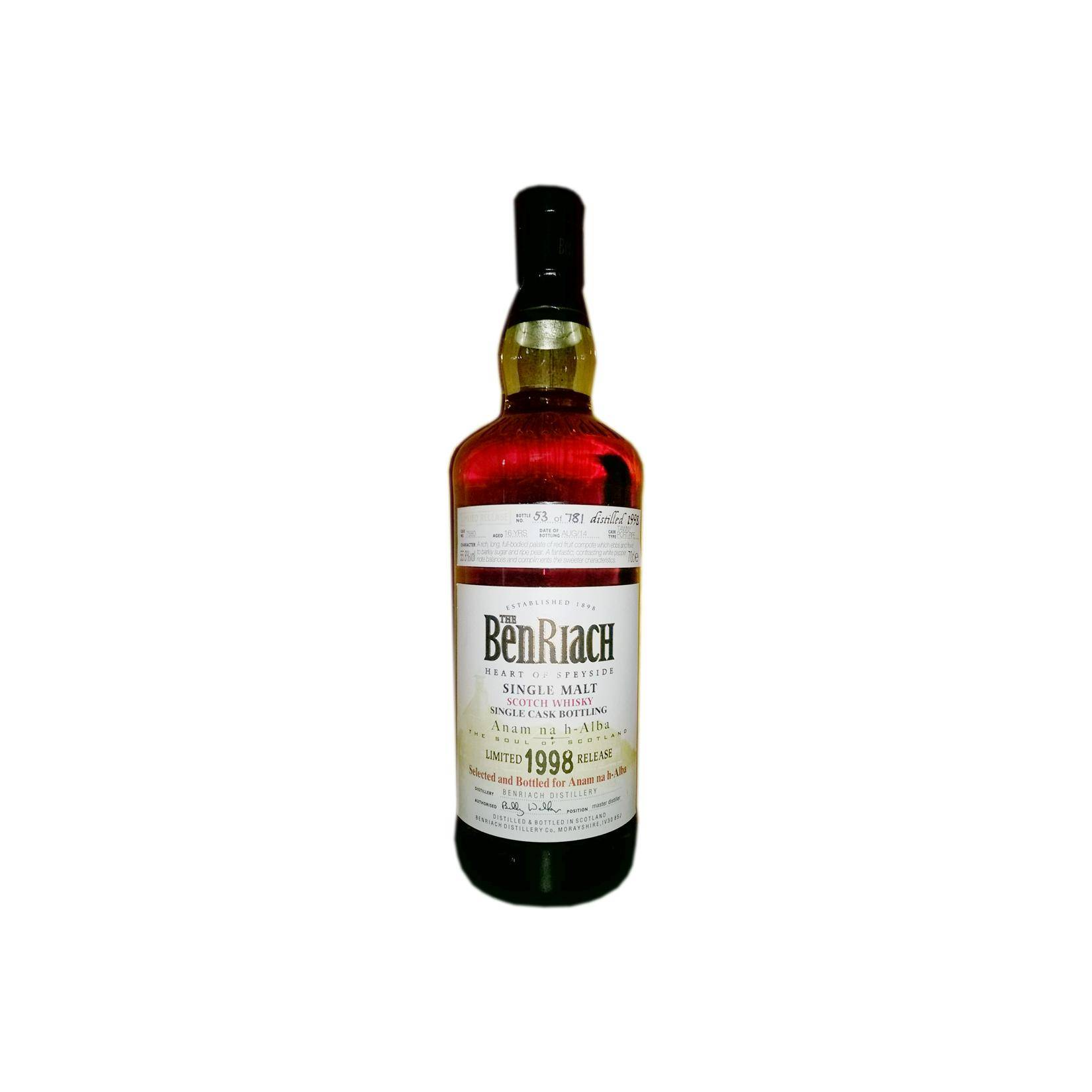 BenRiach 1998 16 Years Single Malt Whisky