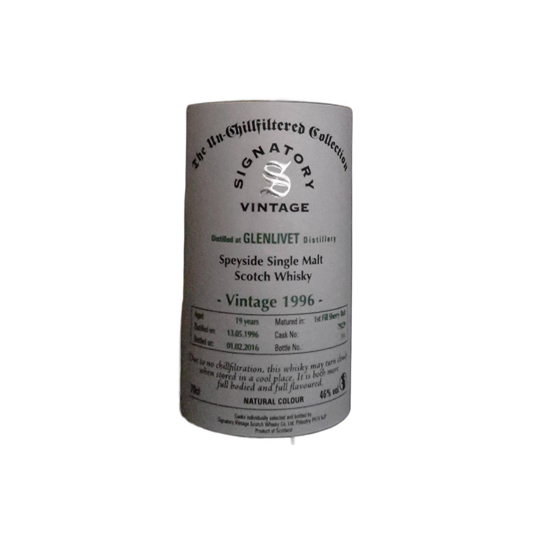 The Glenlivet The Un-Chillfiltered Collection 1996 19 Years Single Malt Whisky 2