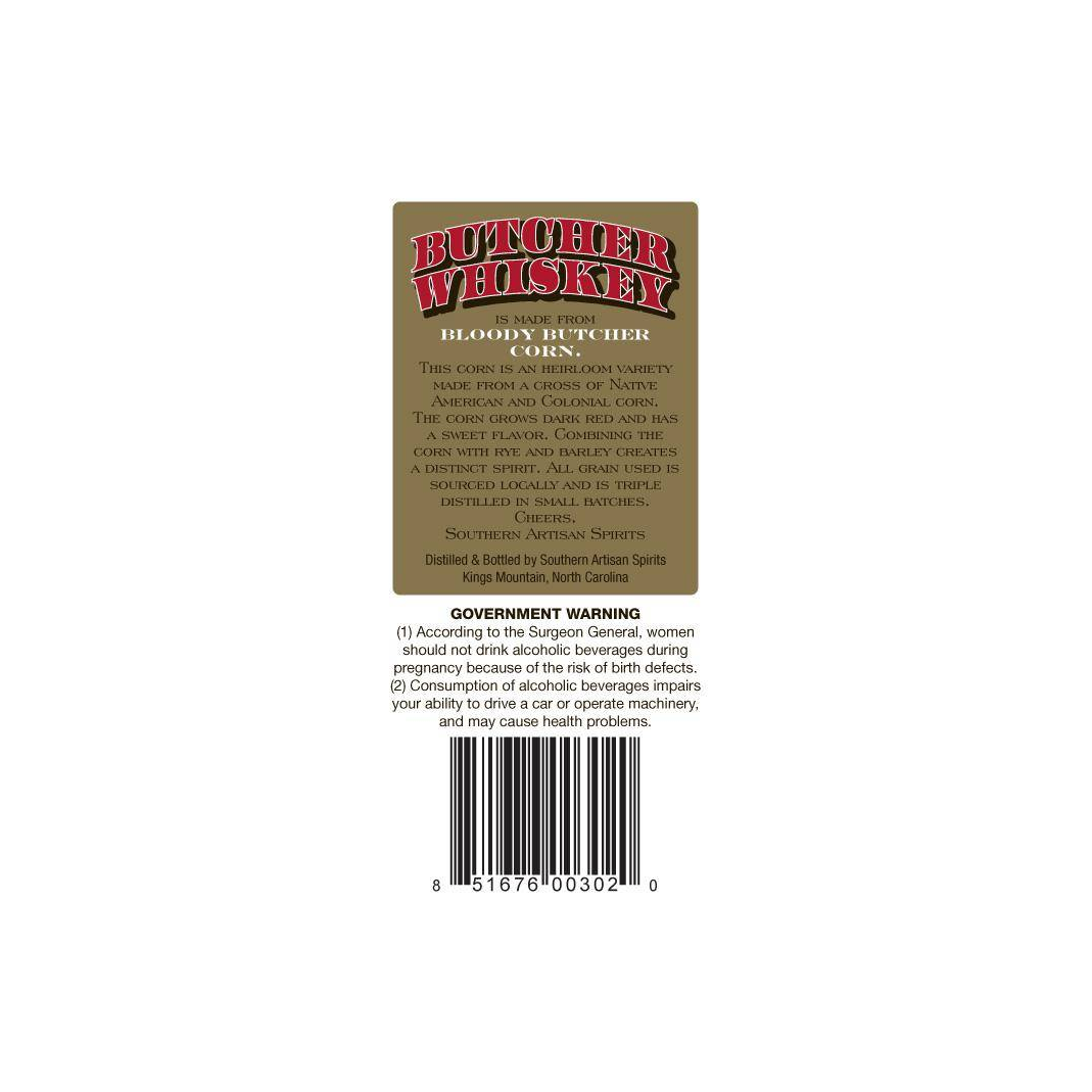 Southern Artisan Spirits Butcher Whiskey 2