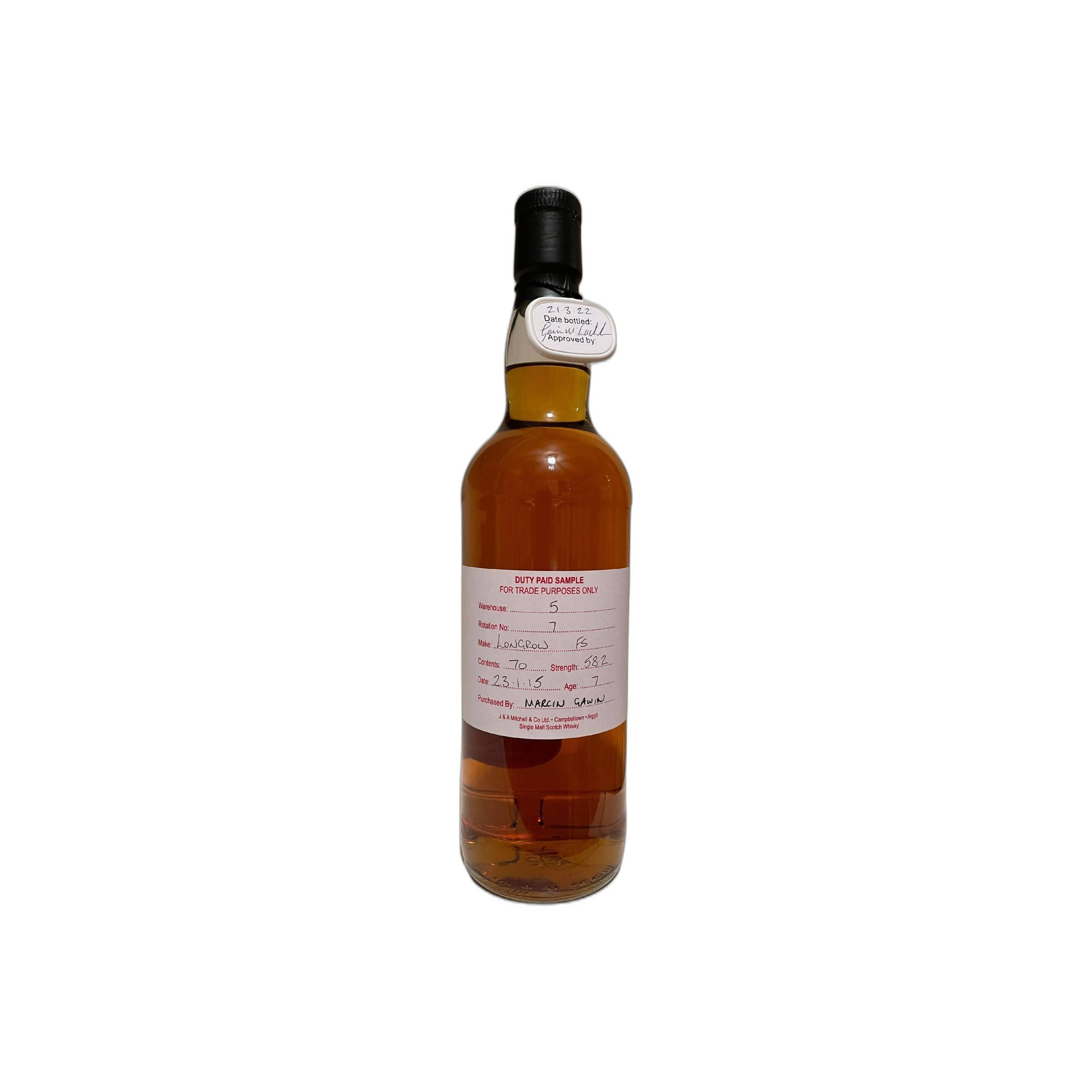 Longrow Duty Paid Sample - For Trade Purposes Only 2015 7 Years Single Malt Whisky