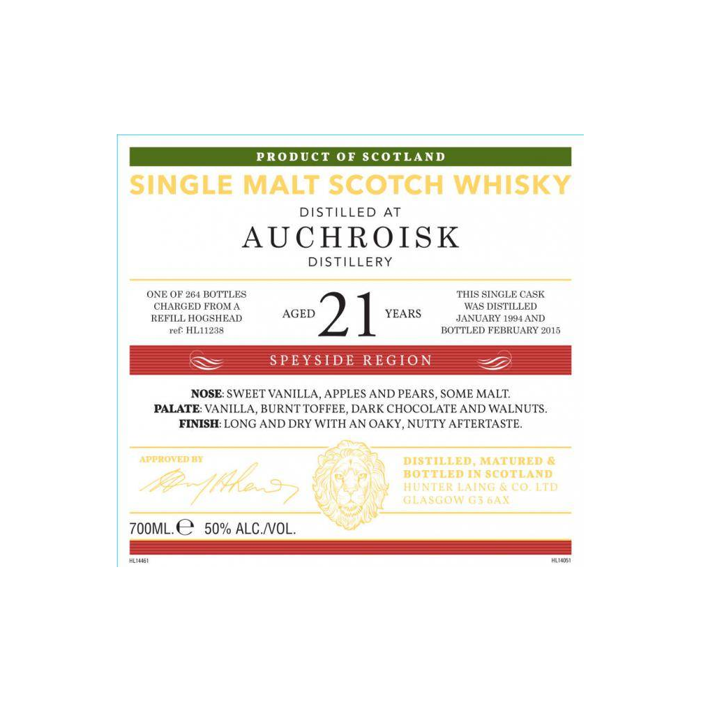 Auchroisk Old Malt Cask 1994 21 Years Single Malt Whisky