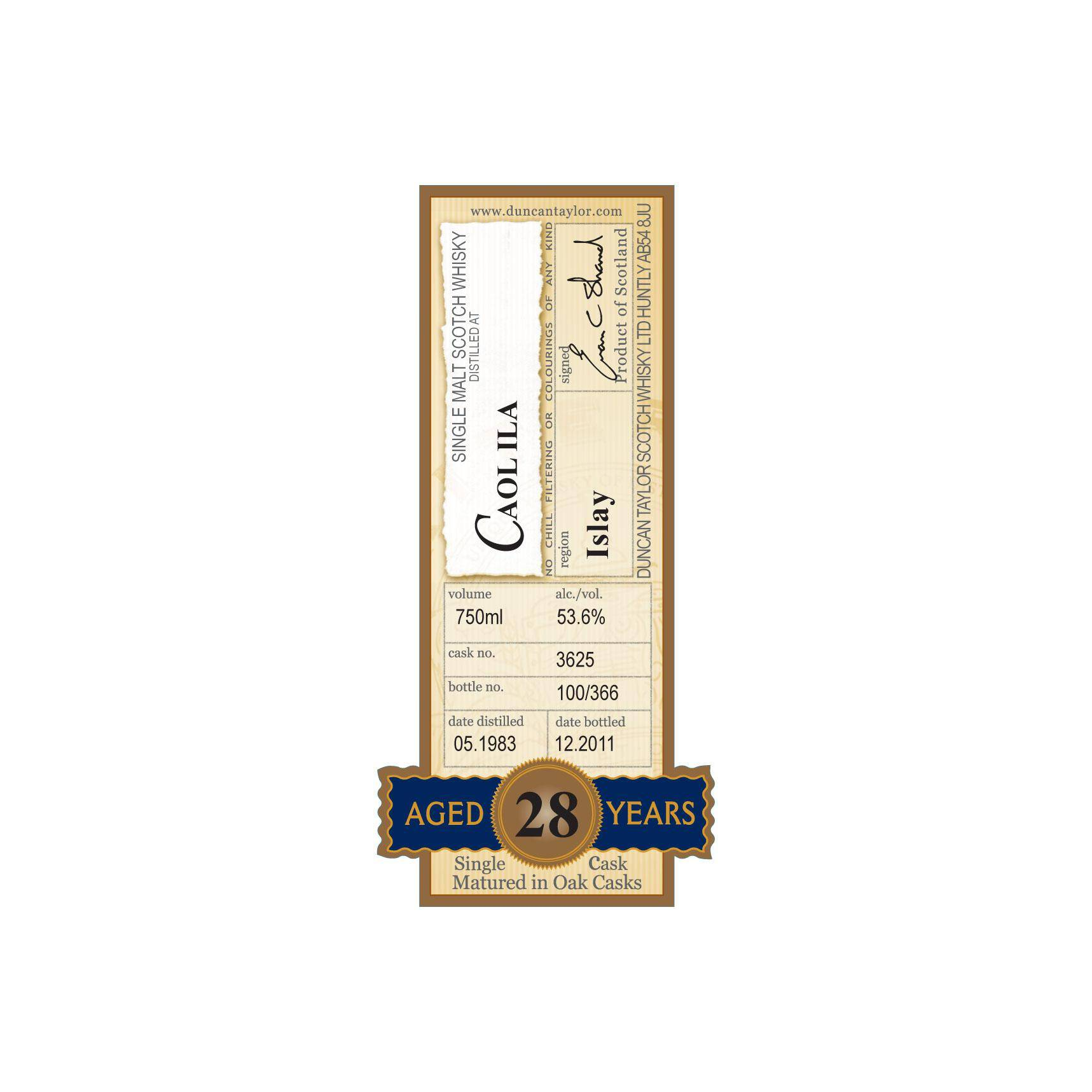 Caol Ila 1983 28 Years Single Malt Whisky