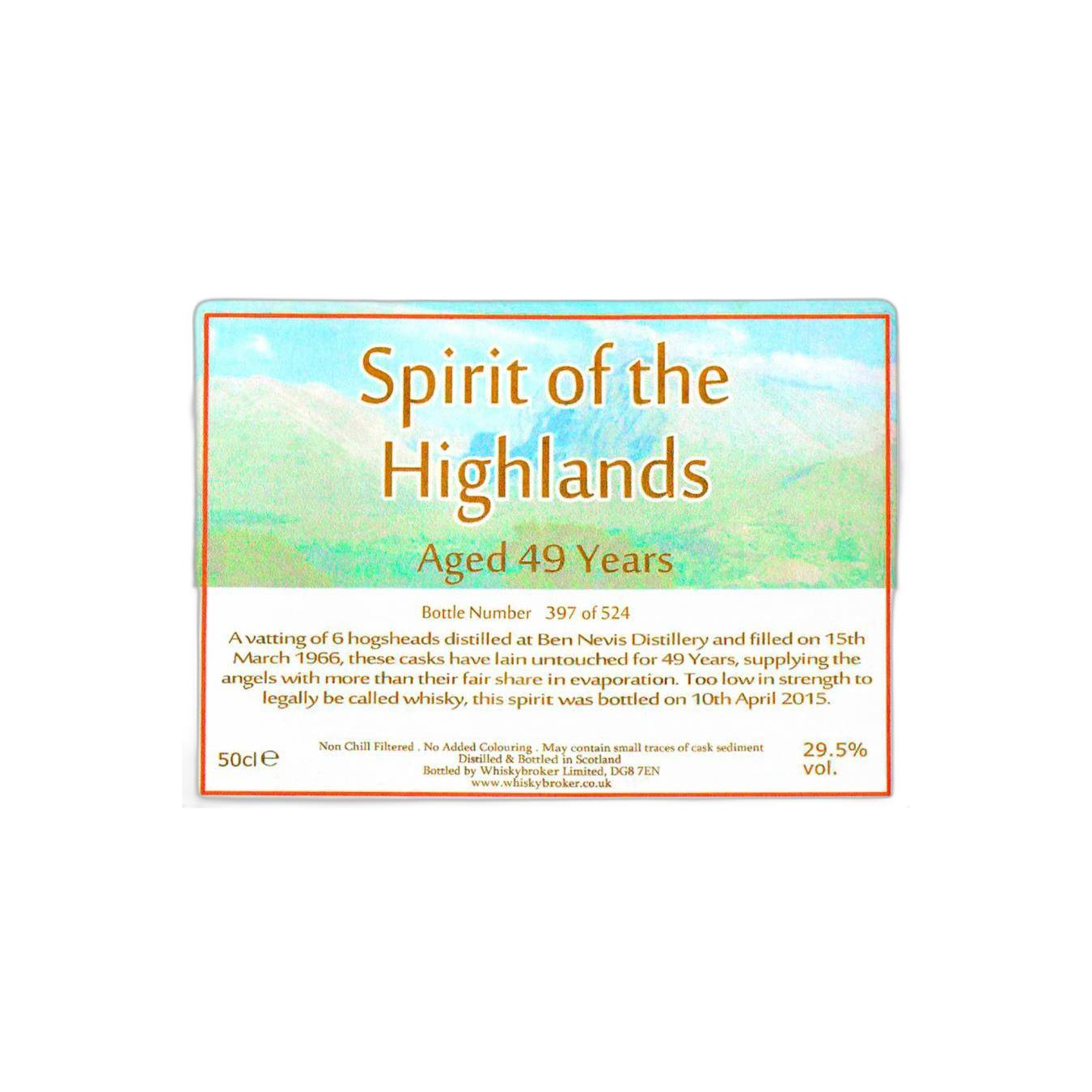 Ben Nevis 1966 49 Years Spirit Whisky 3