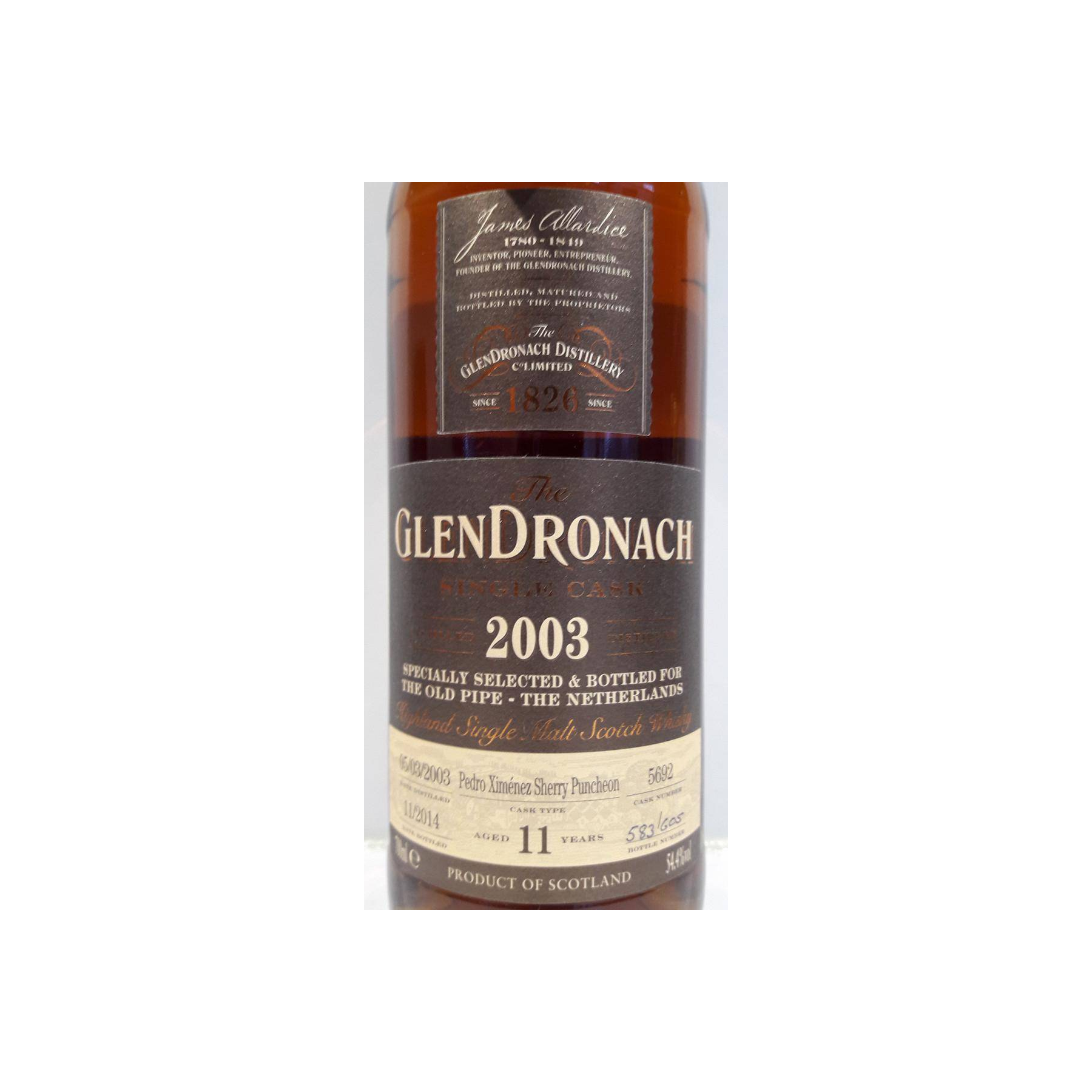 GlenDronach Single Cask 2003 11 Years Single Malt Whisky 2