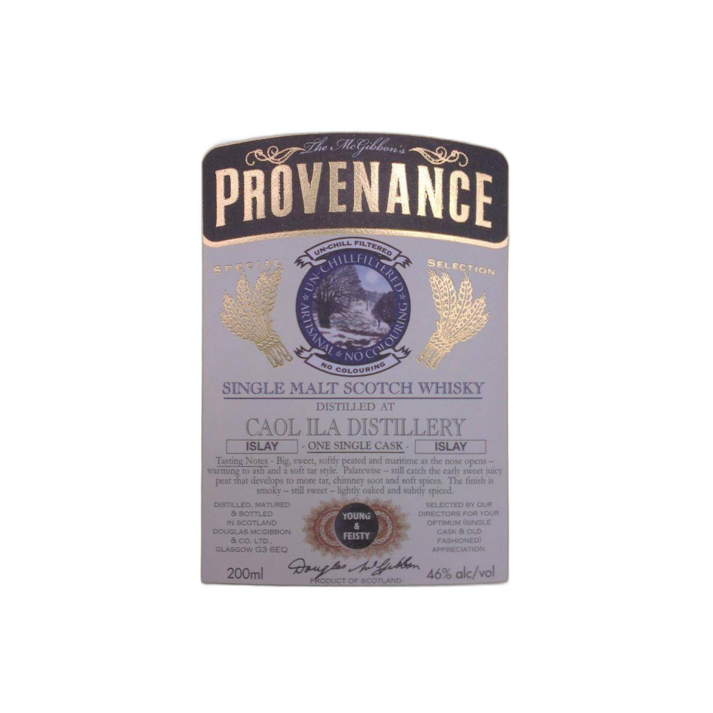 Caol Ila McGibbon's Provenance Single Malt Whisky