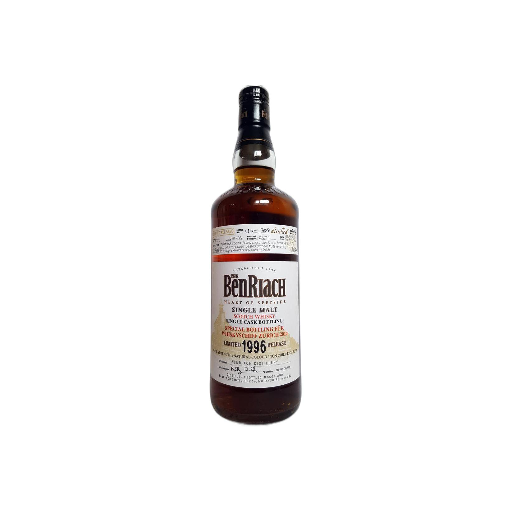 BenRiach Individual Cask Bottling 1996 18 Years Single Malt Whisky 2