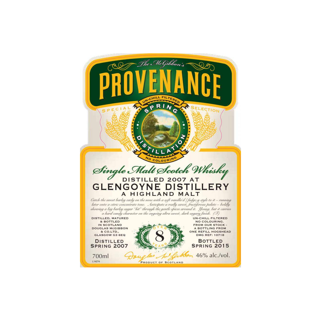 Glengoyne McGibbon's Provenance 2007 8 Years Single Malt Whisky 3