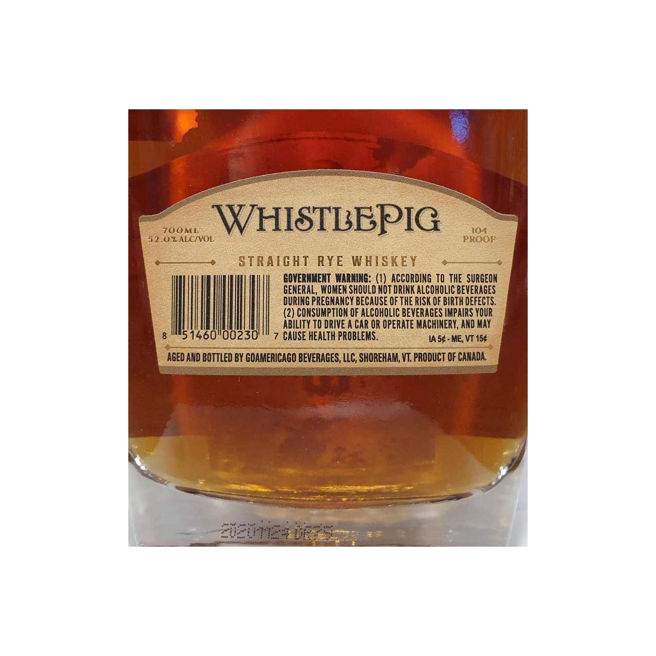 WhistlePig 10 Years Rye Whisky 3