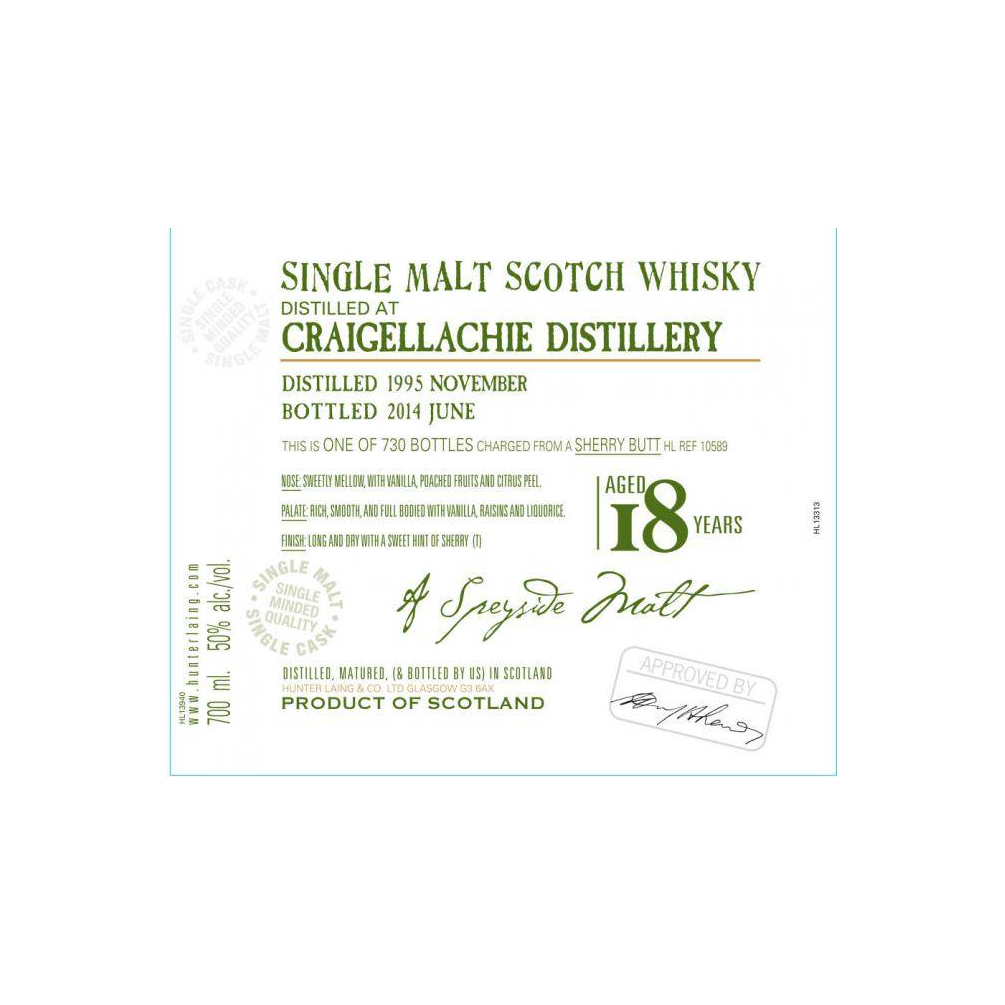 Craigellachie Old Malt Cask 1995 18 Years Single Malt Whisky 2