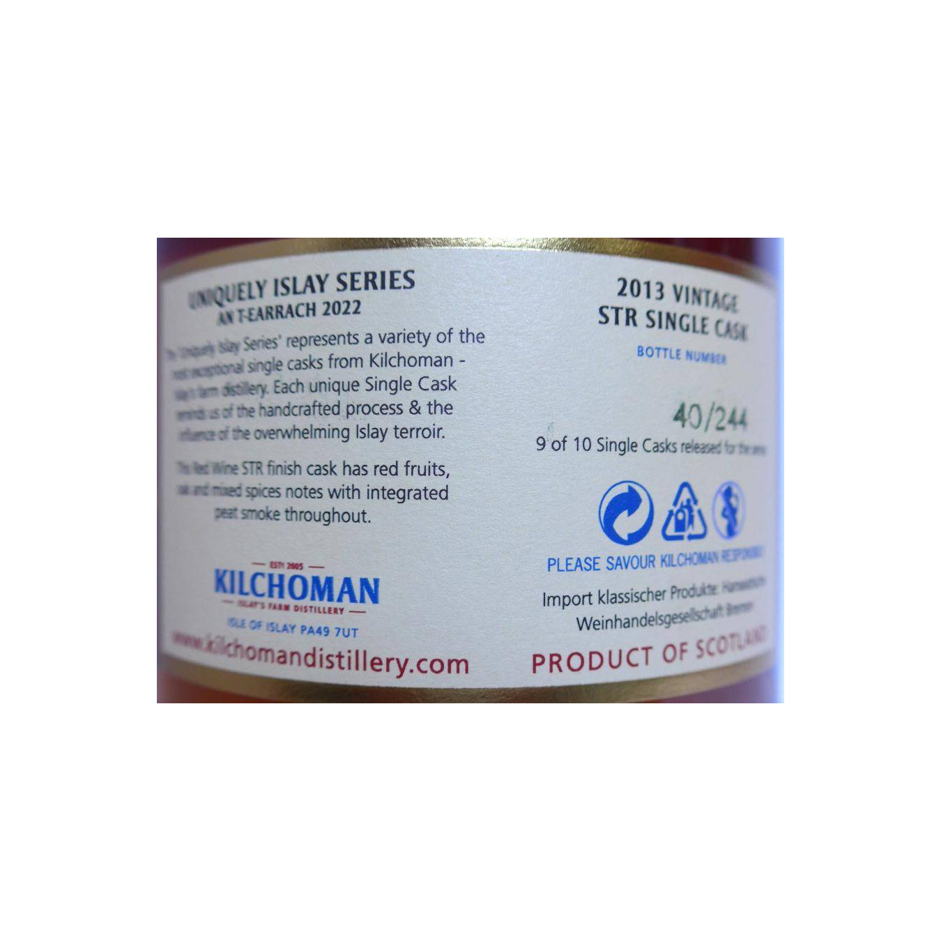 Kilchoman 2013 8 Years Single Malt Whisky 2