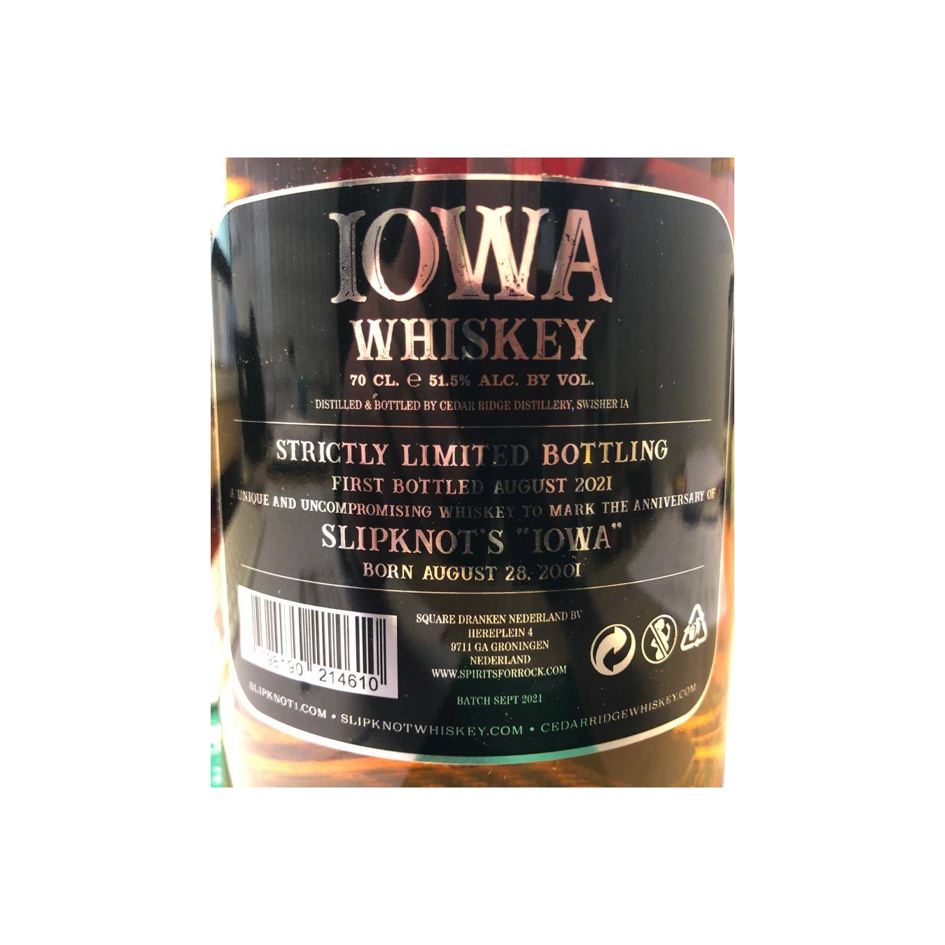 Cedar Ridge Iowa Whiskey 2