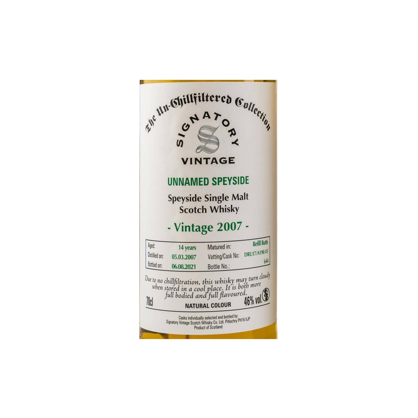 Signatory Vintage The Un-Chillfiltered Collection 2007 14 Years Single Malt Whisky 3