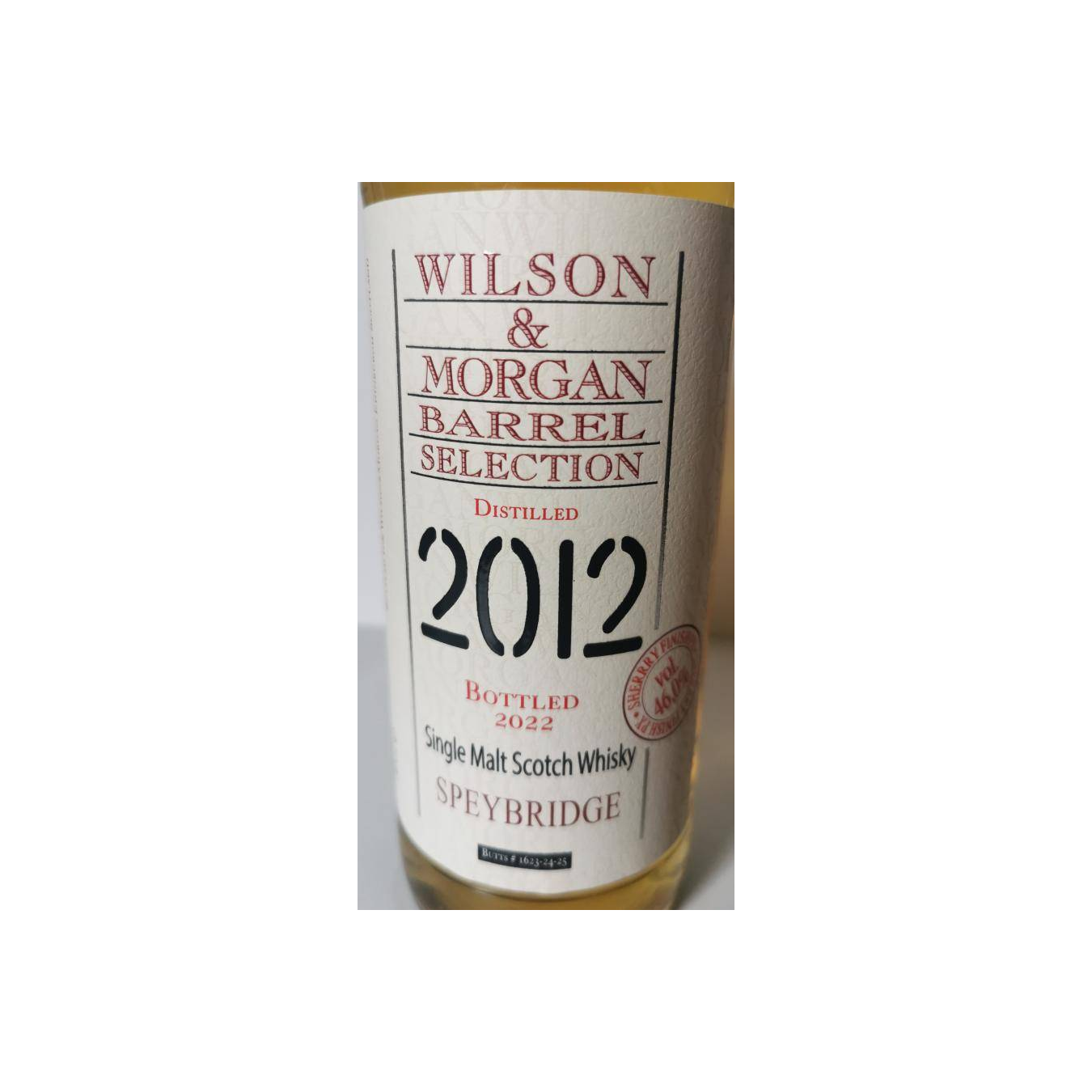 Wilson & Morgan Barrel Selection 2012 10 Years Single Malt Whisky 2