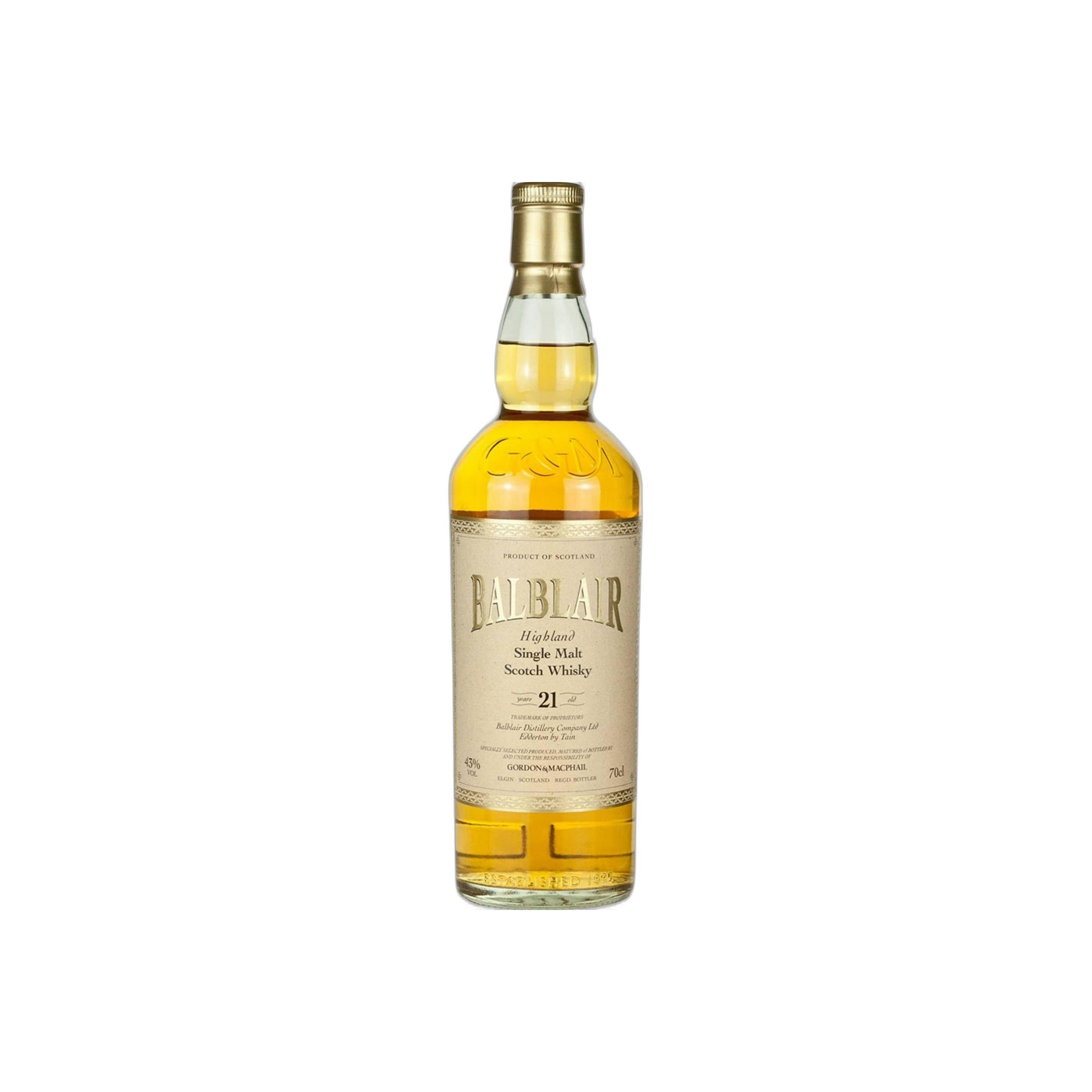 Balblair Licensed Bottling 21 Years Single Malt Whisky