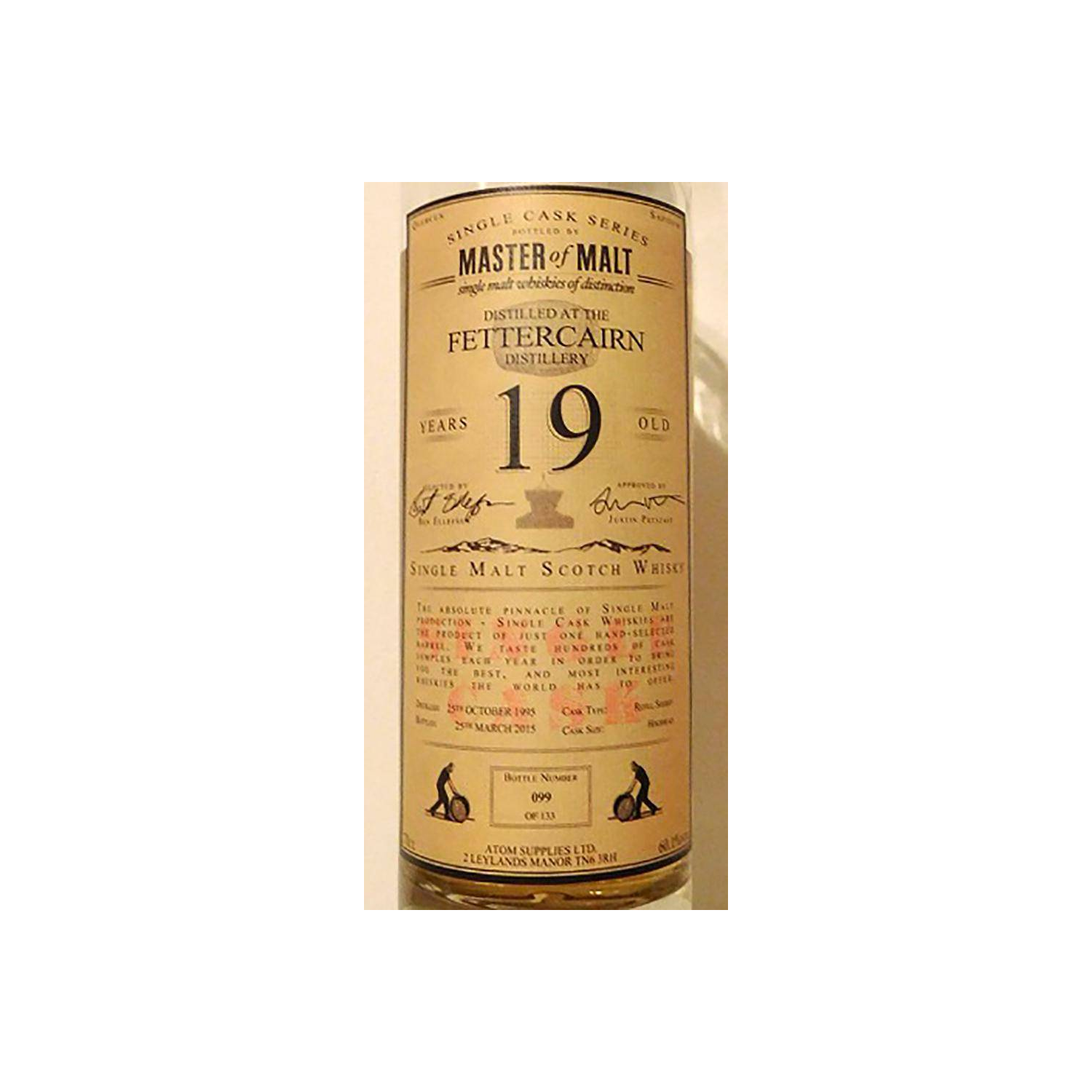 Fettercairn Single Cask 1995 19 Years Single Malt Whisky